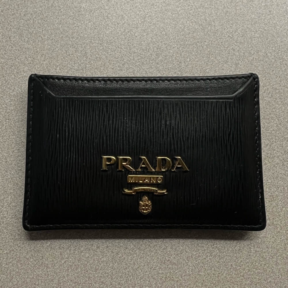 Prada Black Saffiano Leather Card Case